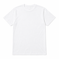 Classic white crew-neck t-shirt on white background